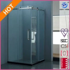 Кутовий безкаркасний розсувний душ, 36 x 48- в. з. 375- в. Прозорий обладнання для скла та хрому (KT8112)