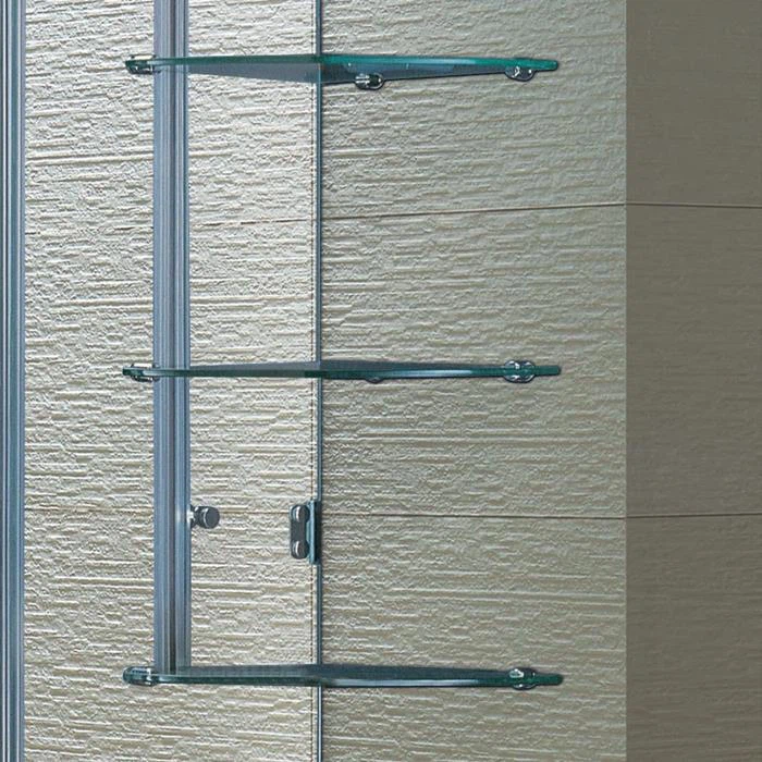 Pentagonal Pivot Frameless Shower Stall