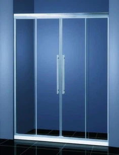 4 панелі, обрамлений скляним душовим екраном